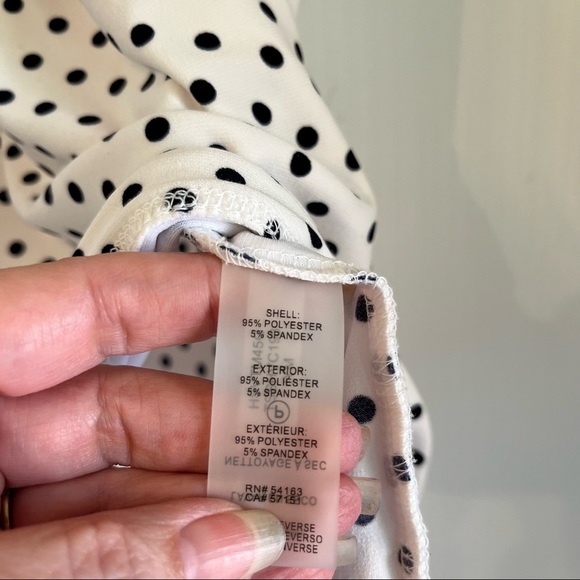 Tommy Hilfiger Women's Polka Dot Sleeveless Career Blouse M Keyhole Back Classic - Picture 7 of 7